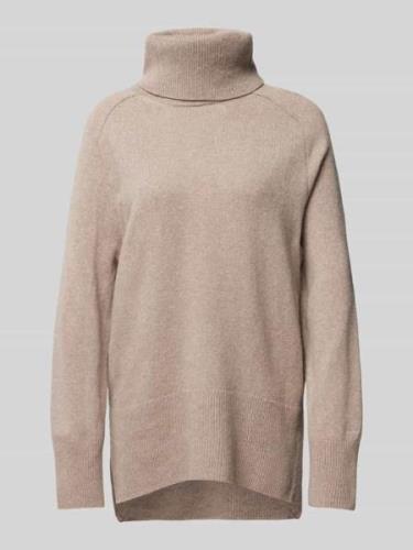 Gant Wollpullover mit Rollkragen Modell 'HERRINGBONE' in Hellgrau Mela...