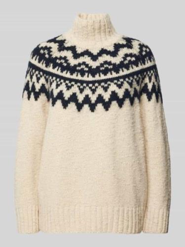 Gant Strickpullover mit Stehkragen Modell 'FAIR ISLE' in Offwhite, Grö...