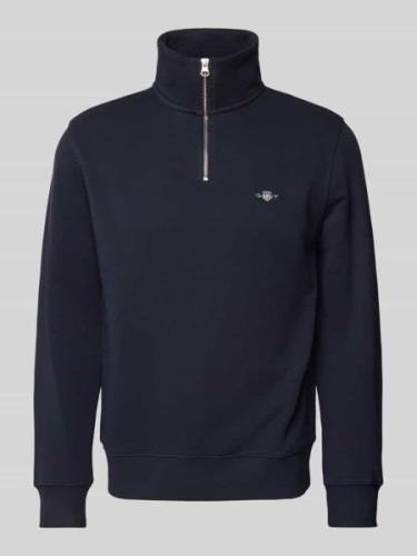 Gant Sweatshirt mit Label-Stitching in Marine, Größe 4XL