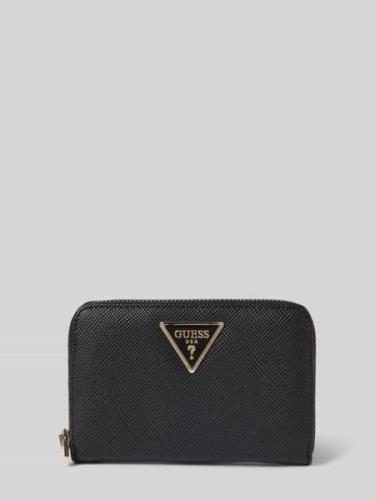 Guess Portemonnaie mit Label-Applikation Modell 'LAUREL' in Black, Grö...