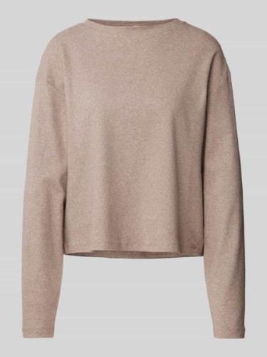 Guess Longsleeve mit Label-Applikation Modell 'ELSA' in Beige Melange,...