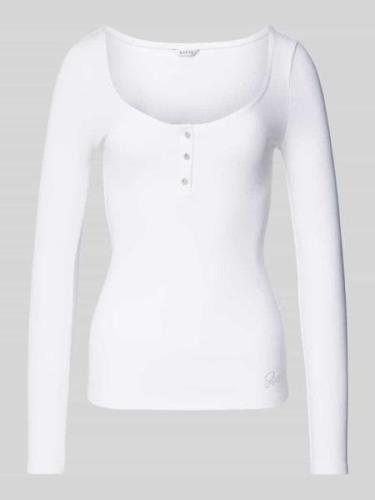 Guess Longsleeve mit Strasssteinbesatz Modell 'KARLEE' in Weiss, Größe...