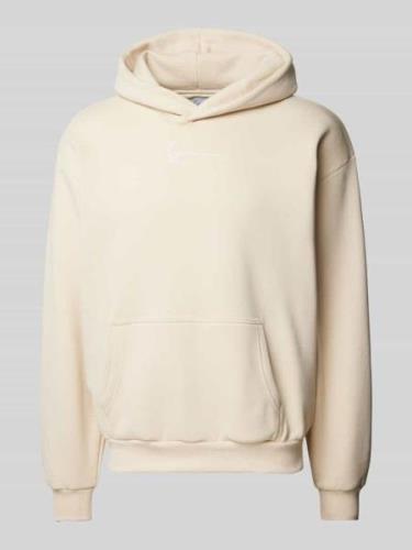 KARL KANI Hoodie mit Label-Stitching in Sand, Größe L