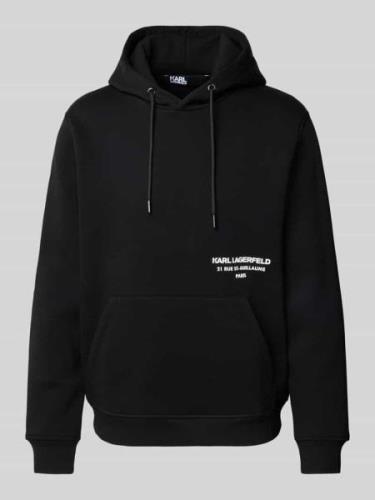 Karl Lagerfeld Hoodie mit Label-Print in Black, Größe L