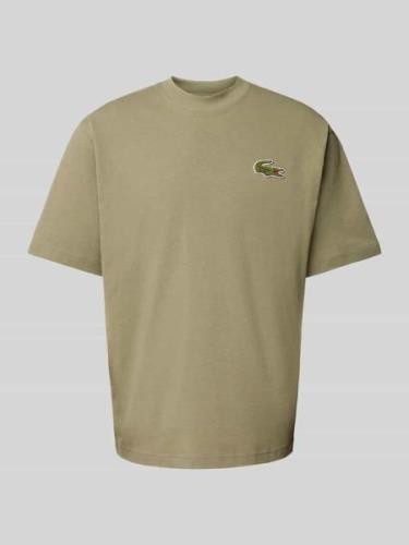 Lacoste T-Shirt mit Rundhalsausschnitt in Oliv, Größe L