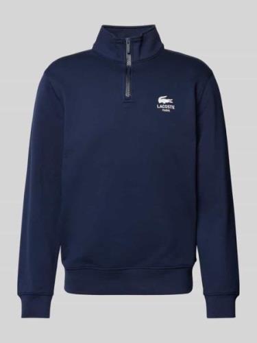 Lacoste Sweatshirt mit Stehkragen Modell 'HERITAGE' in Dunkelblau, Grö...