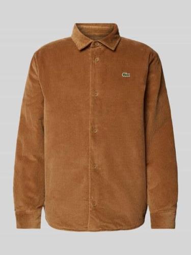 Lacoste Regular Fit Cordhemd mit Logo-Patch Modell 'CORDUROY' in Beige...