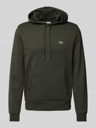 Lacoste Regular Fit Hoodie mit Baumwolle in Oliv, Größe L