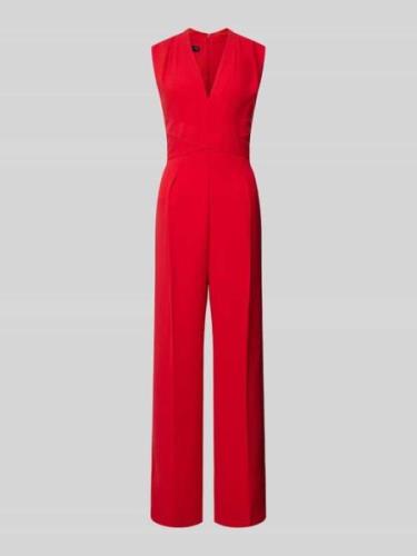 Mango Jumpsuit mit V-Ausschnitt Modell 'ATY' in Rot, Größe S