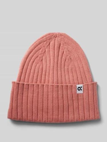 OPUS Beanie mit Label-Detail Modell 'Adela' in Lachs, Größe 1