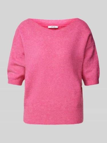 OPUS Strickpullover mit 1/2-Arm Modell 'Pusity' in Pink, Größe 36