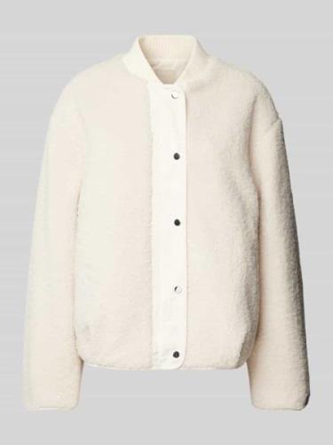 OPUS Fleecejacke mit Stehkragen Modell 'Helda' in Offwhite, Größe 44