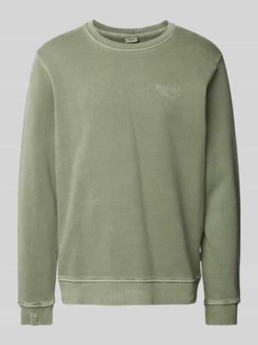 Pepe Jeans Sweatshirt mit Label-Stitching Modell 'Aris Crew' in Oliv, ...