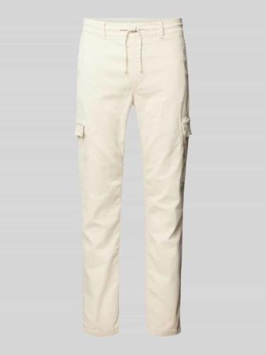 Pepe Jeans Slim Fit Cargohose mit Kordelzug Modell 'Gymdigo' in Offwhi...