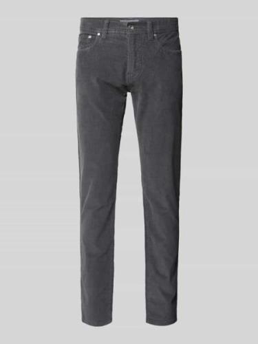 Pierre Cardin Tapered Fit Cordhose mit Baumwolle Modell 'LYON' in Grap...