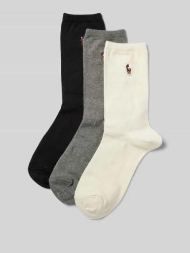 POLO RALPH LAUREN Socken mit Logo-Stitching im 3er-Pack in Black, Größ...