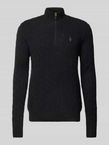 POLO RALPH LAUREN Pullover mit Kaschmiranteil in Black, Größe L