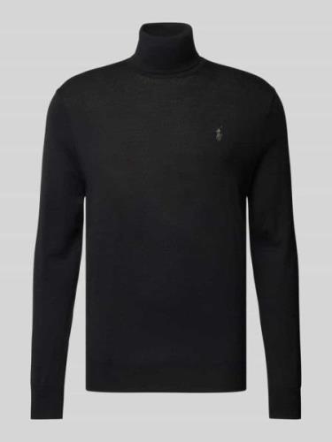 POLO RALPH LAUREN Strickpullover mit Rollkragen in Black, Größe L