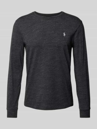 POLO RALPH LAUREN Regular Fit Longsleeve mit Label-Stitching in Anthra...