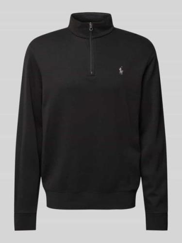 POLO RALPH LAUREN Sweatshirt mit kurzem Reißverschluss in Black, Größe...