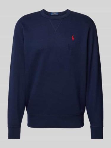 POLO RALPH LAUREN Sweatshirt mit Label-Stitching in Marine, Größe L