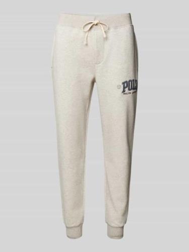 POLO RALPH LAUREN Sweatpants mit elastischem Bund in Hellgrau, Größe L