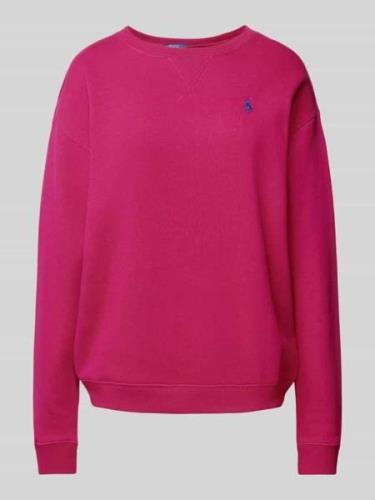 POLO RALPH LAUREN Sweatshirt mit überschnittenen Schultern in Fuchsia,...