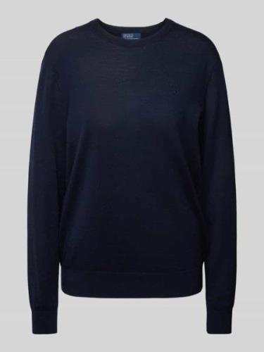 POLO RALPH LAUREN Strickpullover mit gerippten Abschlüssen in Marine, ...