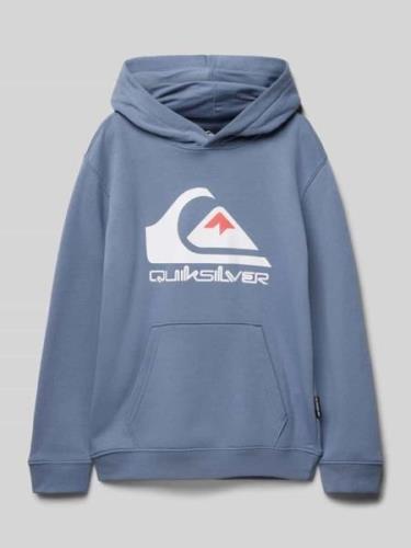 Quiksilver Hoodie mit Label-Print in Graphit, Größe 140