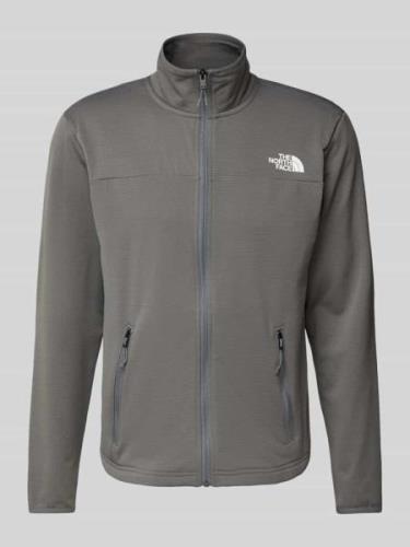 The North Face Sweatjacke mit Label-Print in Mittelgrau, Größe L