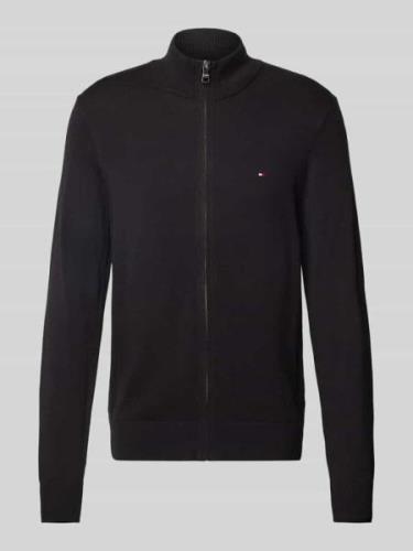 Tommy Hilfiger Strickjacke mit Stehkragen in Black, Größe L