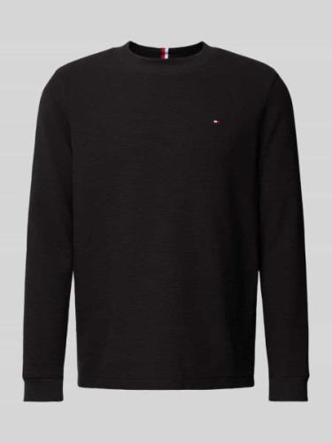 Tommy Hilfiger Regular Fit Longsleeve mit Label-Stitching in Black, Gr...