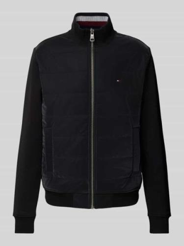 Tommy Hilfiger Sweatjacke mit Stehkragen in Black, Größe L