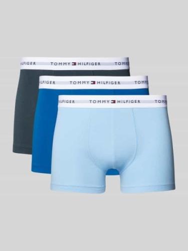 Tommy Hilfiger Trunks mit elastischem Label-Bund im 3er-Pack in Blau, ...