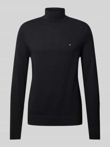 Tommy Hilfiger Rollkragenpullover mit Logo-Stitching Modell 'PIMA' in ...