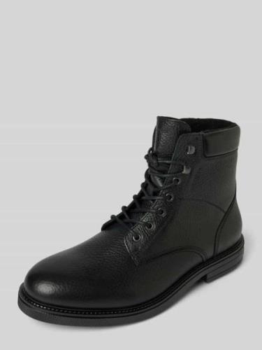 Tommy Hilfiger Lederboots mit Label-Details in Black, Größe 40