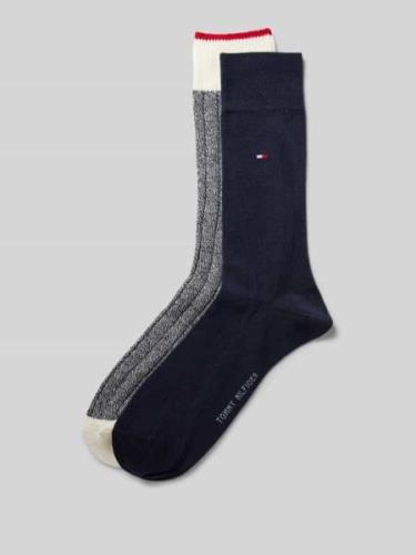 Tommy Hilfiger Socken mit Logo-Detail im 2er-Pack in Dunkelblau, Größe...