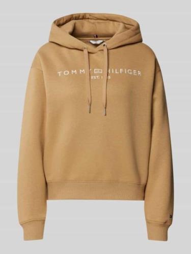 Tommy Hilfiger Hoodie mit Kapuze in Camel, Größe L