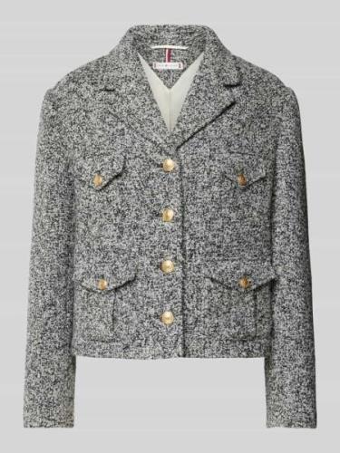 Tommy Hilfiger Blazer in Bouclé-Optik in Hellgrau, Größe 36