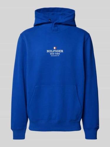 Tommy Hilfiger Hoodie mit Label-Print und Känguru-Tasche in Royal, Grö...