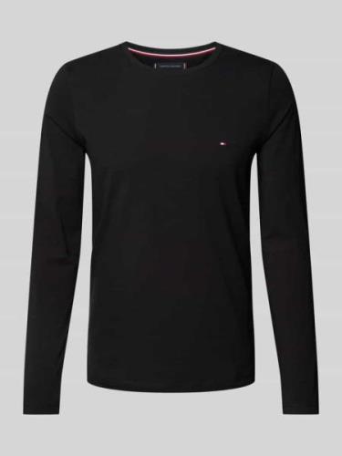 Tommy Hilfiger Regular Fit Longsleeve aus Viskose mit Label-Stitching ...