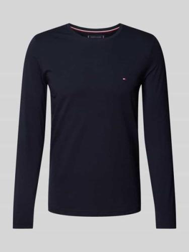 Tommy Hilfiger Regular Fit Longsleeve aus Viskose mit Label-Stitching ...