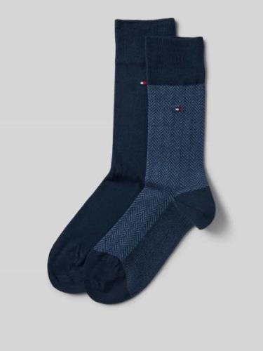 Tommy Hilfiger Socken mit Label-Detail im 2er-Pack in Dunkelblau, Größ...