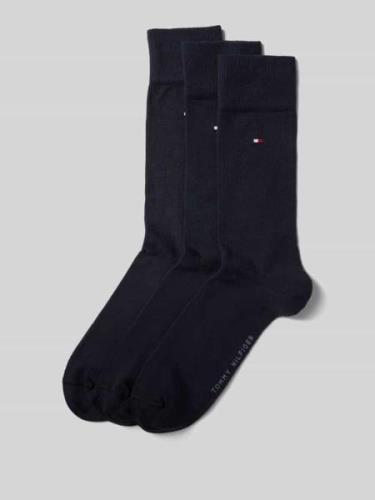 Tommy Hilfiger Socken mit Label-Details im 3er-Pack in Marine, Größe 4...