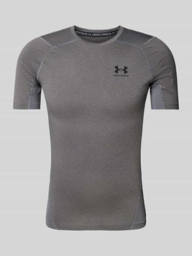 Under Armour T-Shirt mit Label-Print in Anthrazit, Größe L