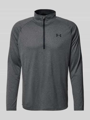 Under Armour Longsleeve aus Viskose mit Troyer-Kragen in Anthrazit, Gr...