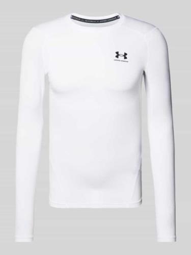 Under Armour Longsleeve mit Label-Print in Weiss, Größe L