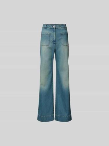 Victoria Beckham Loose Fit Jeans mit Label-Stitching in Jeansblau, Grö...