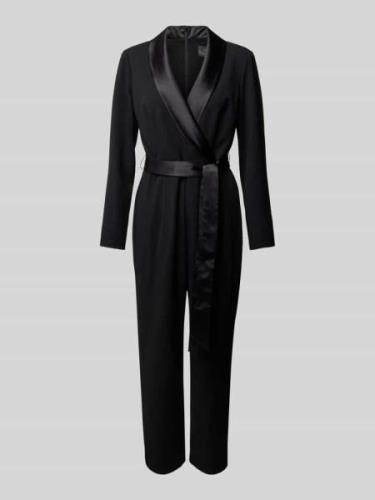 Adrianna Papell Jumpsuit mit Schalkragen in Black, Größe 42