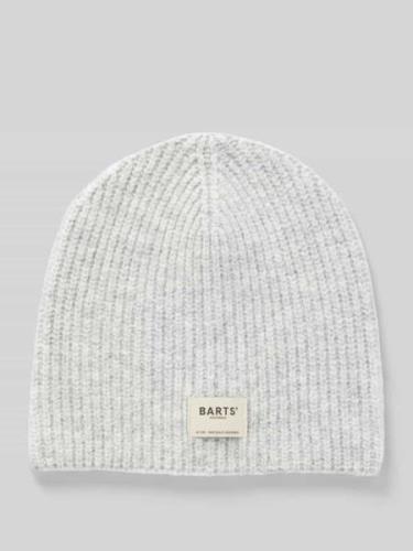 Barts Beanie mit Label-Patch Modell 'Darty' in Silber Melange, Größe 1